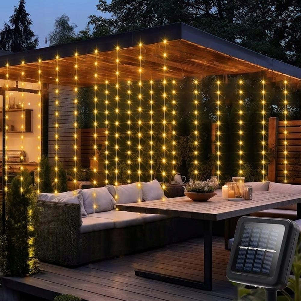 Solar LED Light Chain - Decorative Garden Lights Warm White