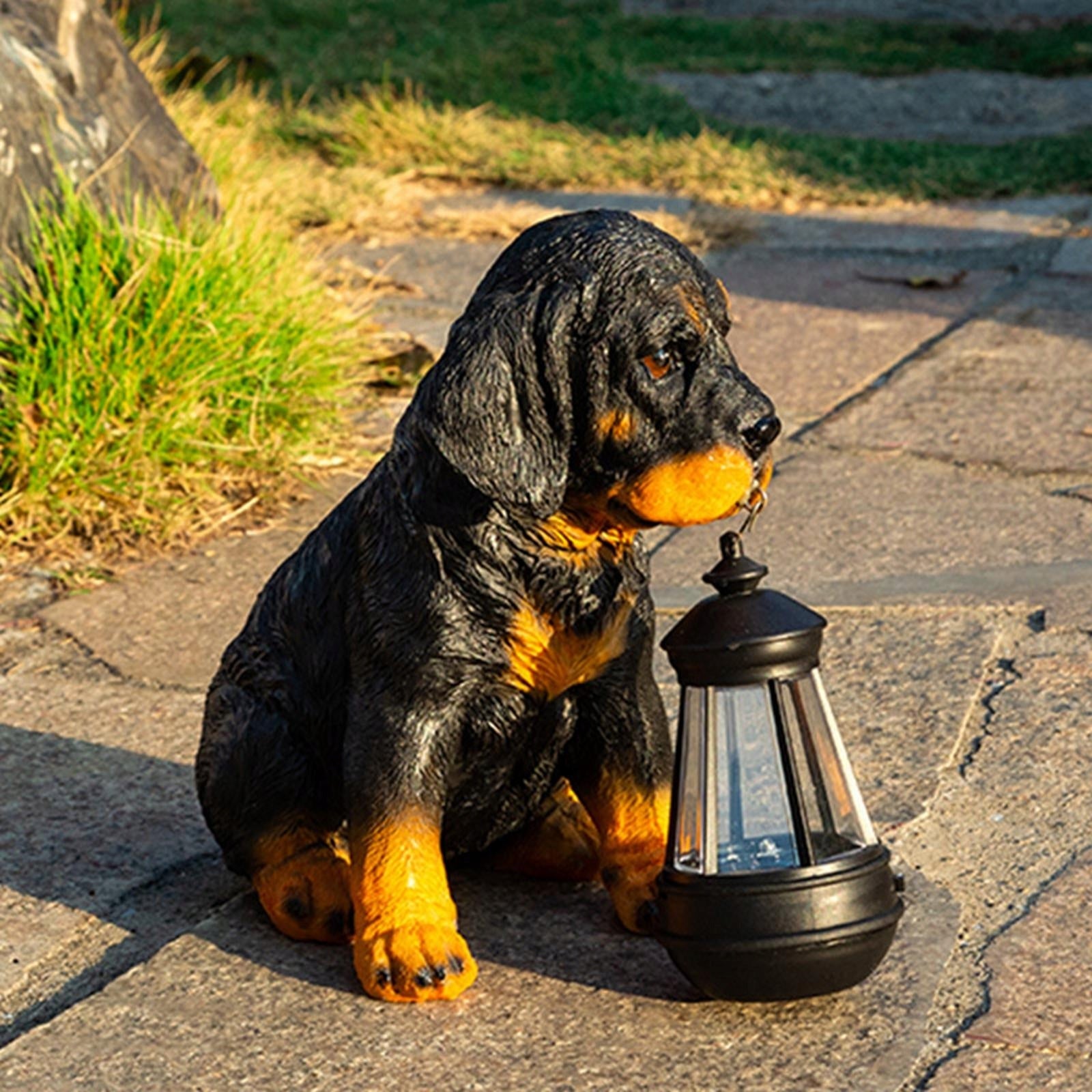 Solar LED Resin Dog Figurine, Garden Ornament Manufacturer code suntekstore-60042066