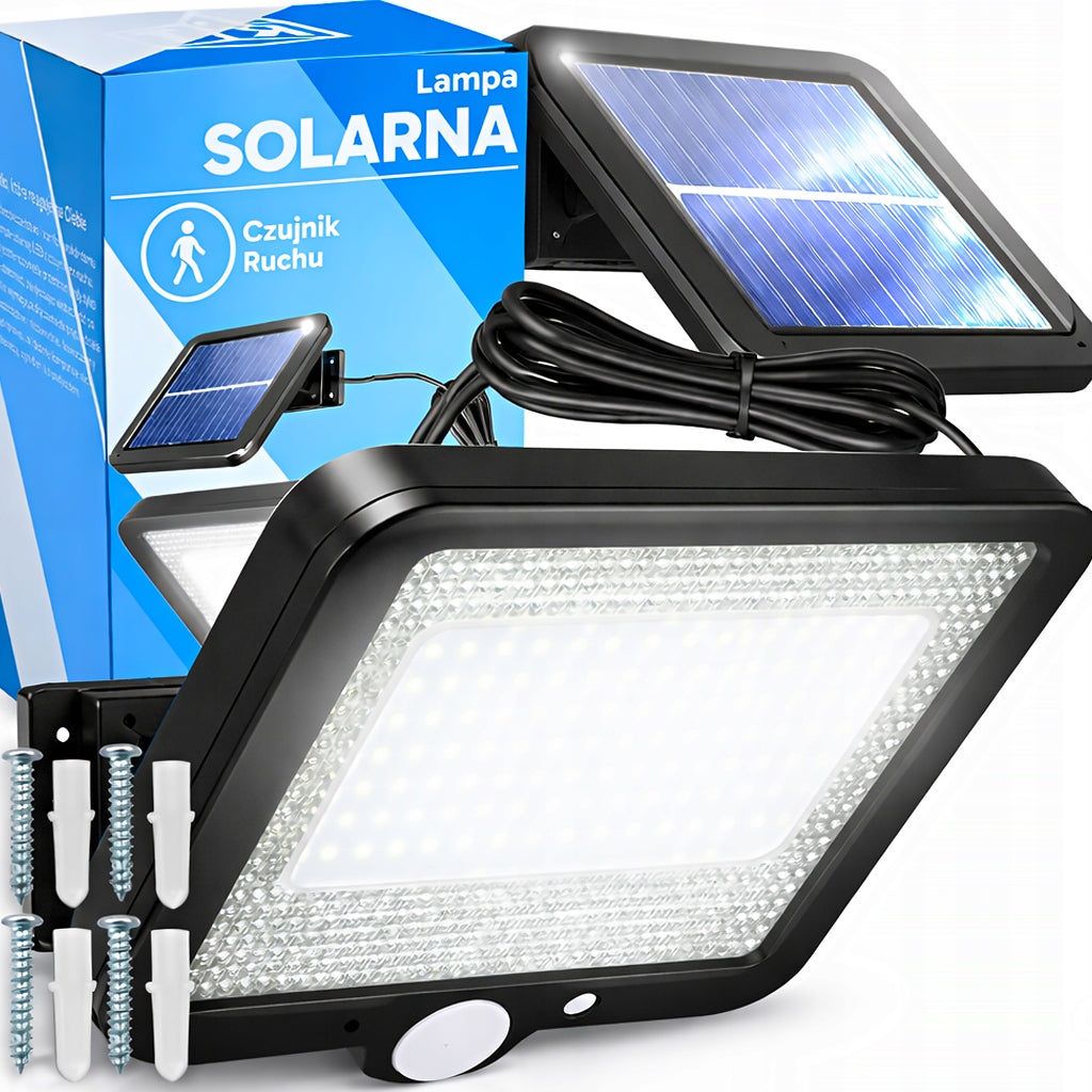 Solar Lamp 100 LED POWERFUL Motion and Twilight Sensor IP65 Powerful 50W