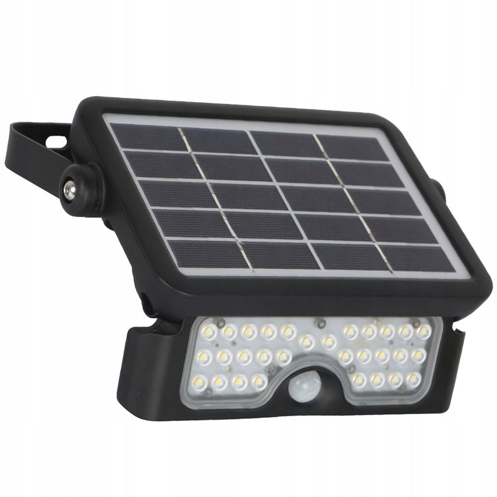 Solar Lamp LED Floodlight Halogen Motion Sensor 5W 4000K Black Kobi