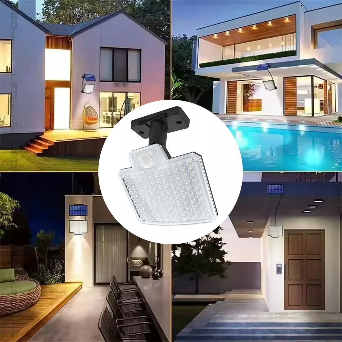 Solar Lamp LED Motion Sensor Twilight Powerful Outdoor Floodlight Remote Control Manufacturer code 7244