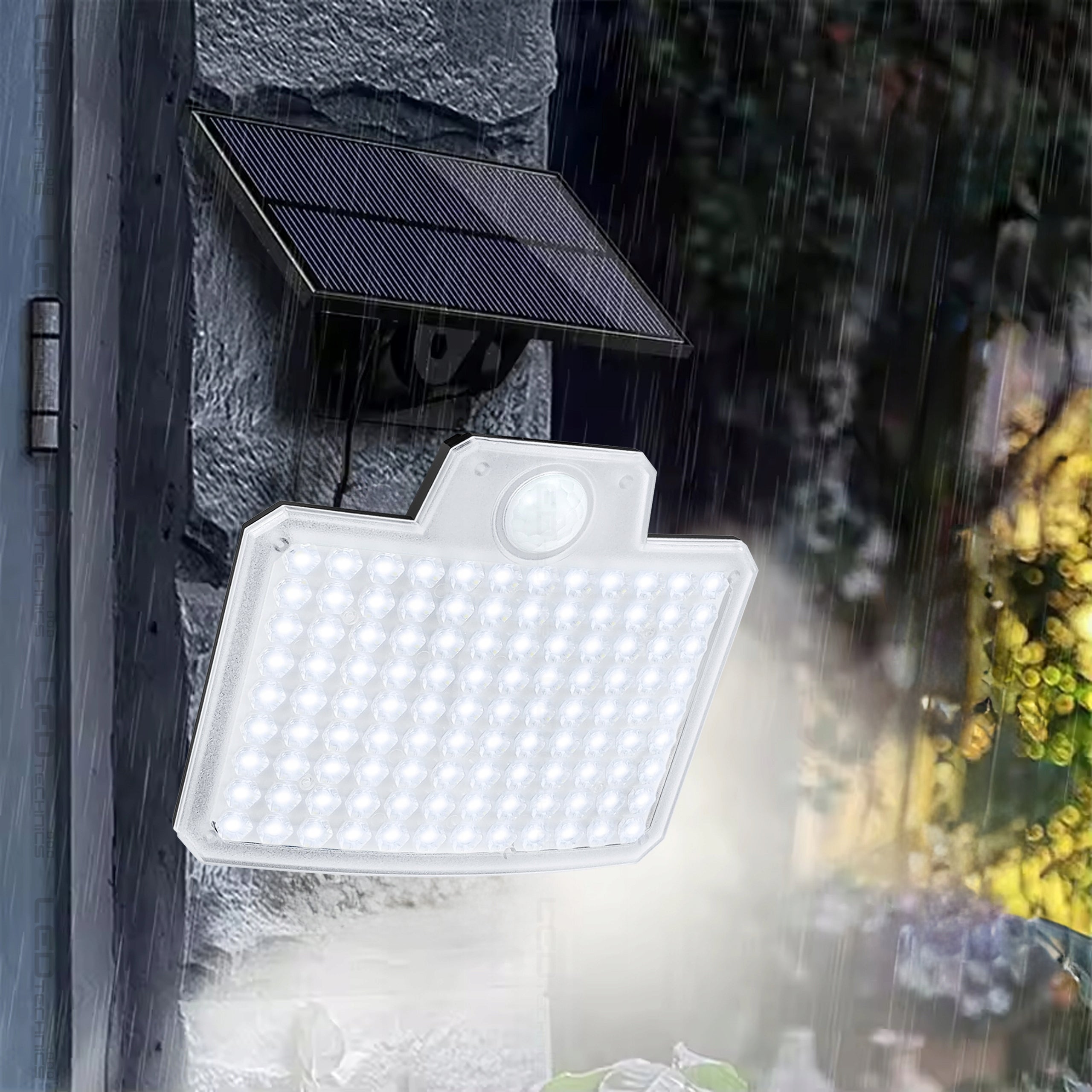 Solar Lamp LED Motion Sensor Twilight Powerful Outdoor Floodlight Remote Control Packaging status original