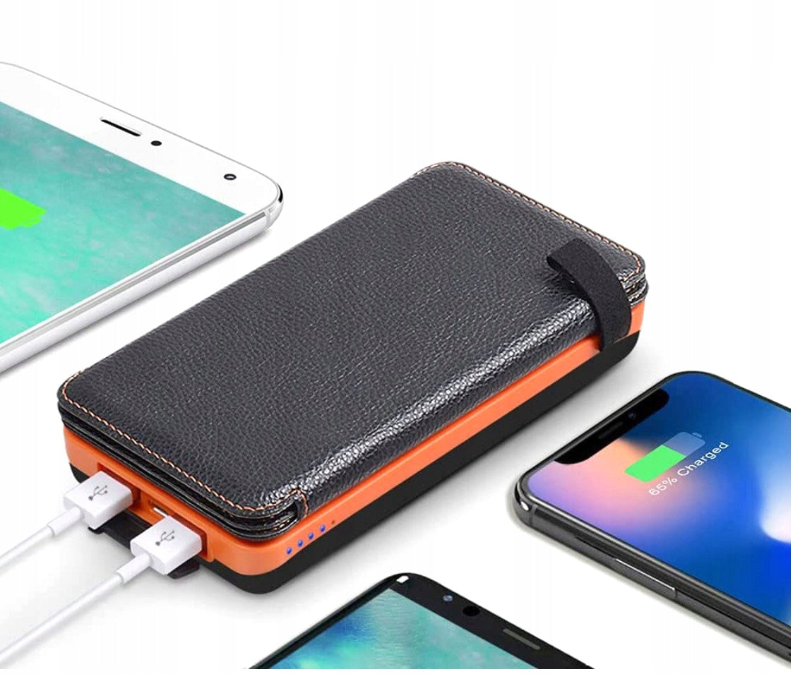 Solar Power Bank 25.000mAh with built-in Solar Charger 6W Battery capacity 1 mAh