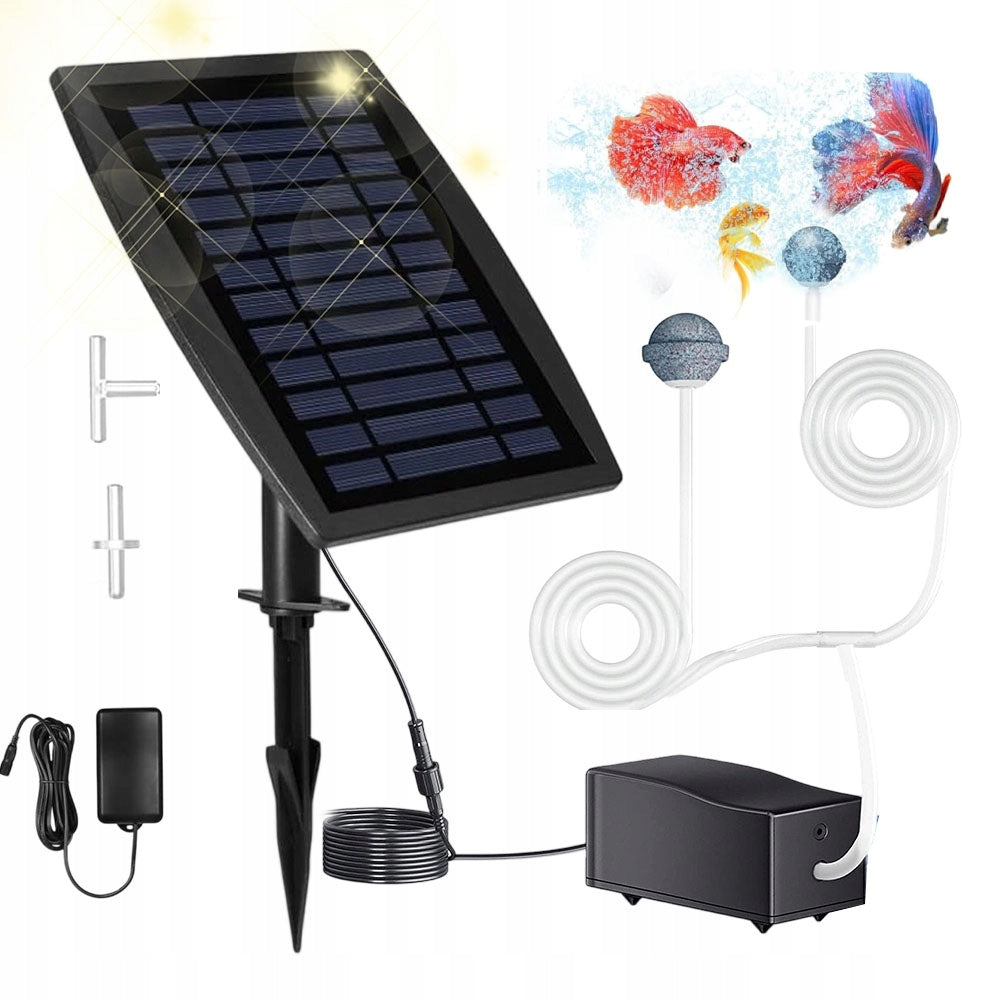 Solar Pump Oxygen Pump Portable Quiet Lightweight For Pond Water Eyelet