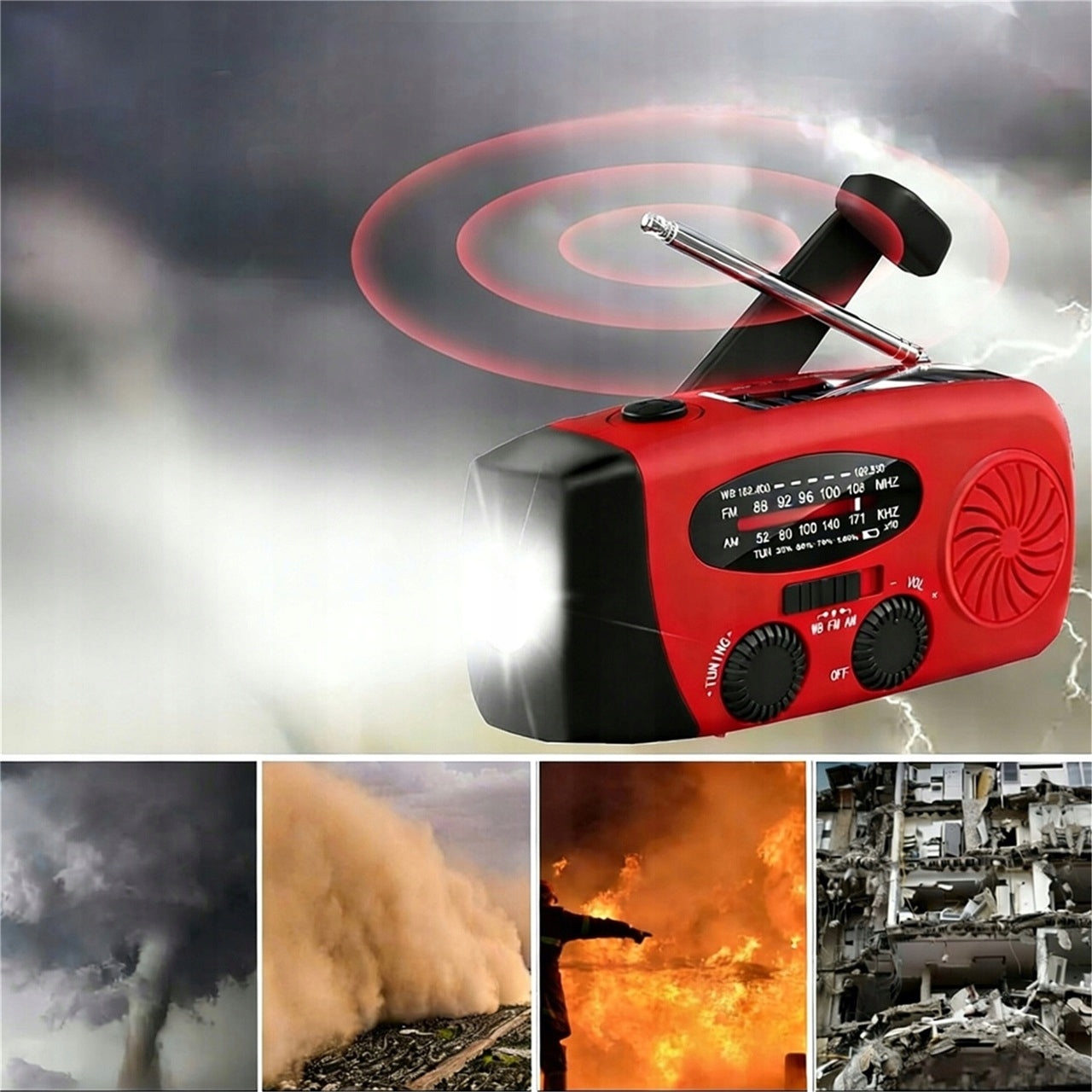 Solar Radio Speaker USB Flashlight Power Bank Solar Lighting FLASHLIGHT Manufacturer code Sanelite