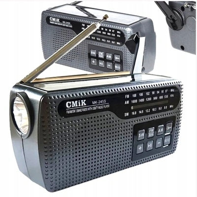 Solar Radio Speaker USB Flashlight Power Bank Solar Lighting FLASHLIGHT
