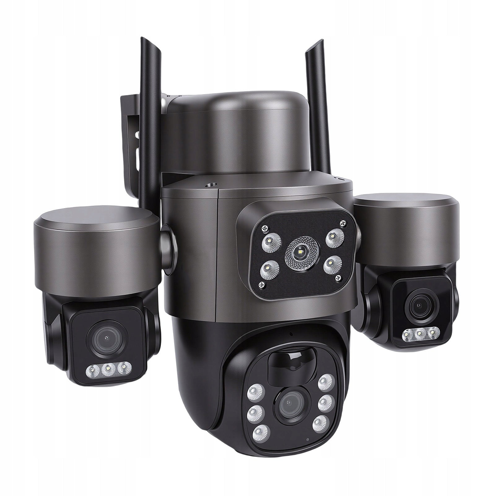 Solar Security Camera With 3 Lenses 6MP HD 360 Degree Angle 9P Model 0943SPJJ