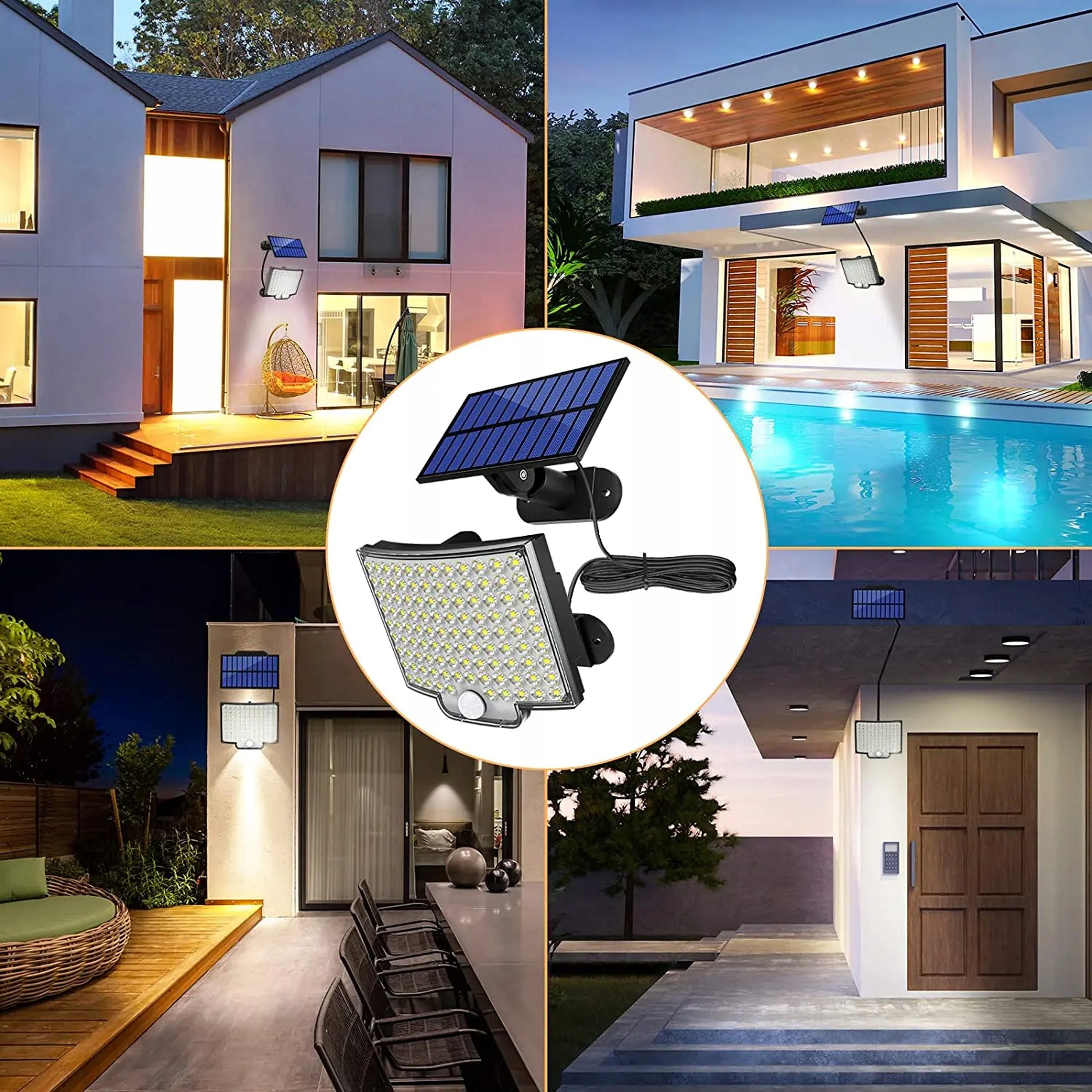 Solar Street LED Garden Lamp With SENSOR Outdoor Facade Brightness 500 lm