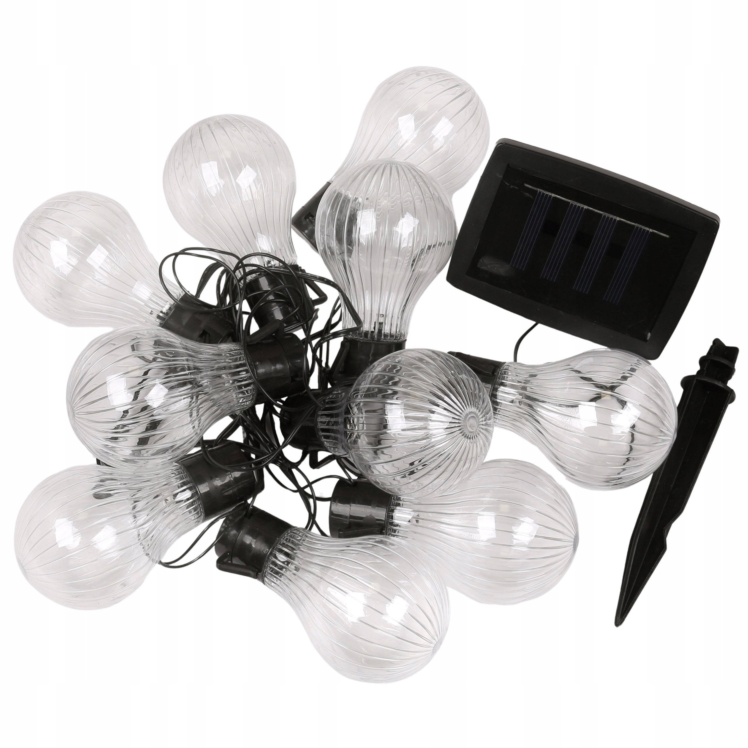 Solar garden garland 10 LED, light chain 3,8m Packaging status original