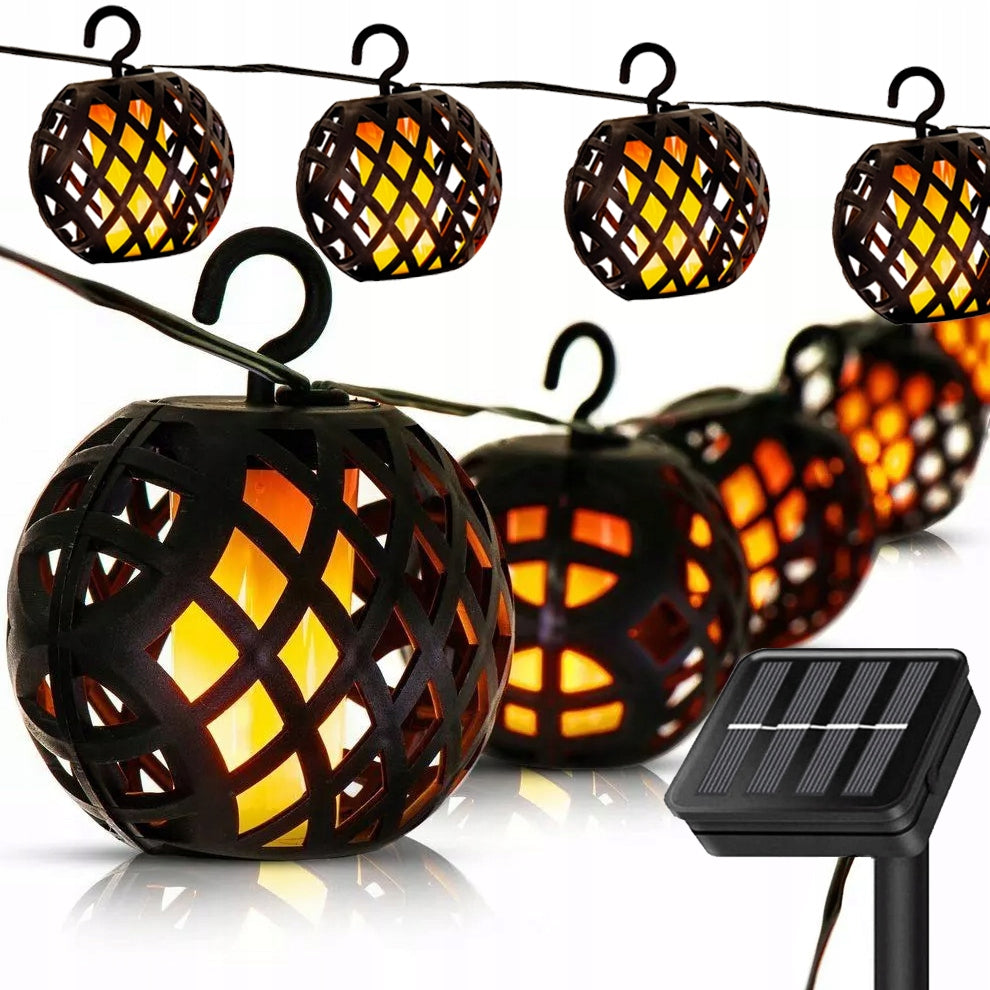 Solar garland LED garden light 20x LED lantern flame SuperLED EAN (GTIN) 5903796152869
