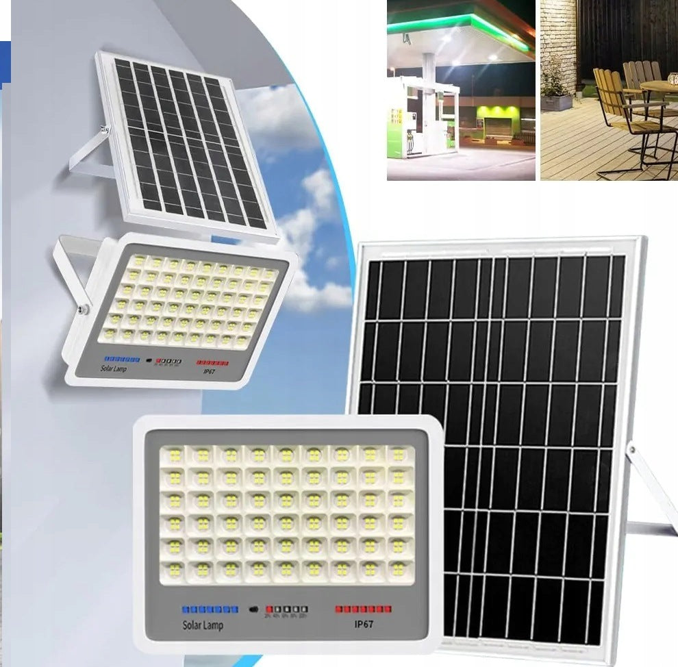 Solar lamp 140 led garden twilight sensor halogen remote control ip67 100w Manufacturer code 4323