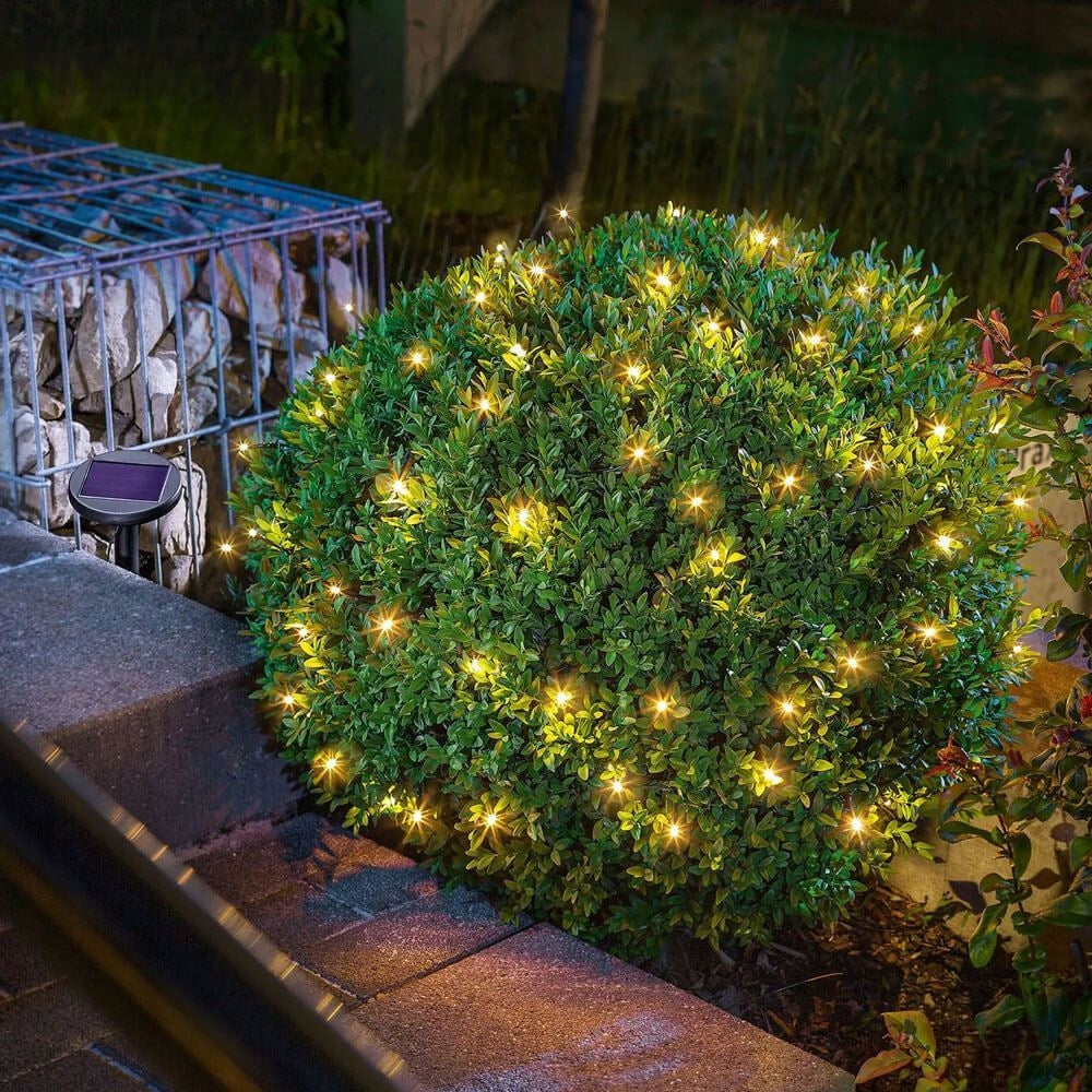 Solar light chain 12 m, 100 LED, warm light Brand no brand