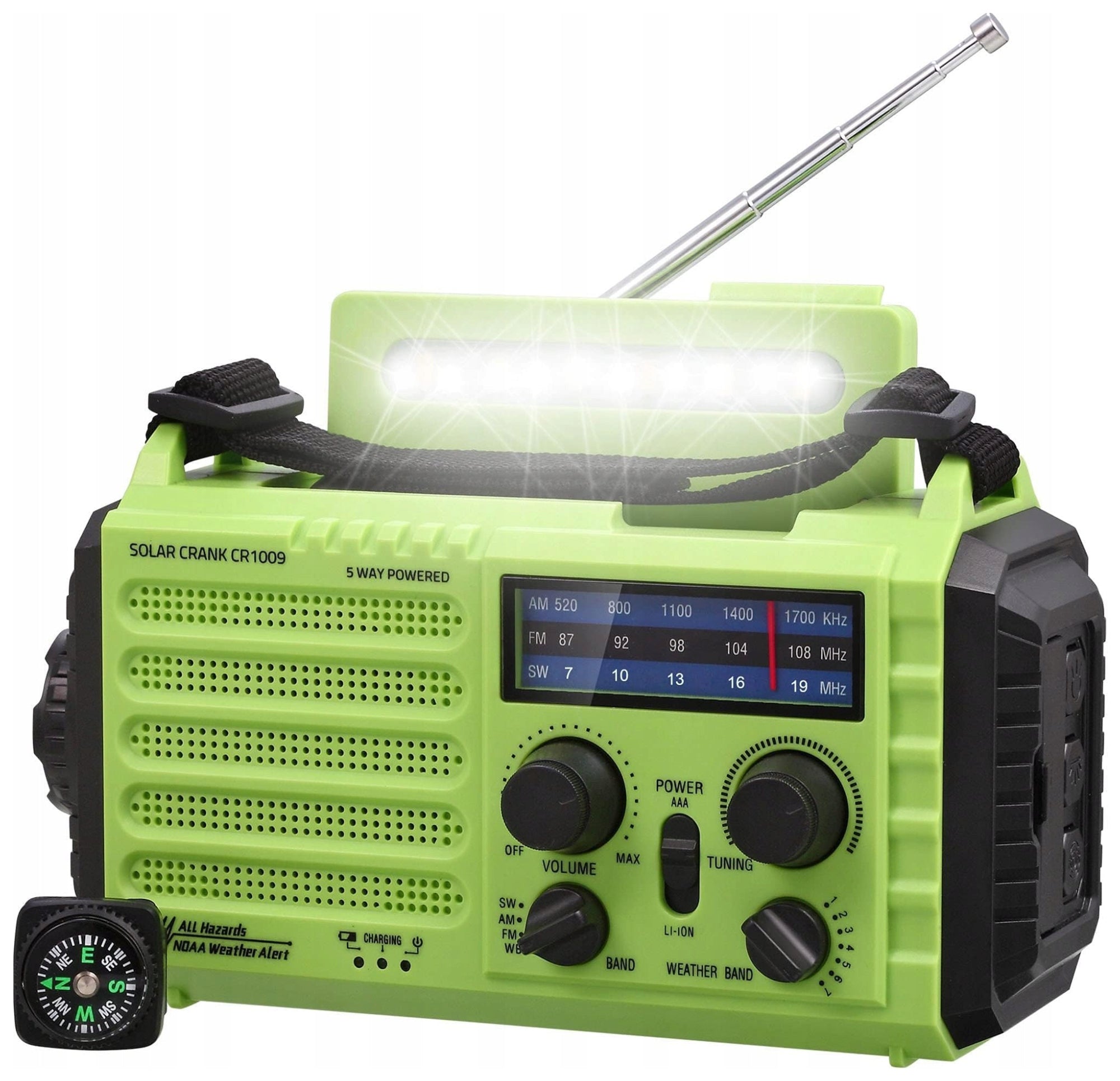 Solar radio, powerbank 5000MAH for tourism, survival, construction