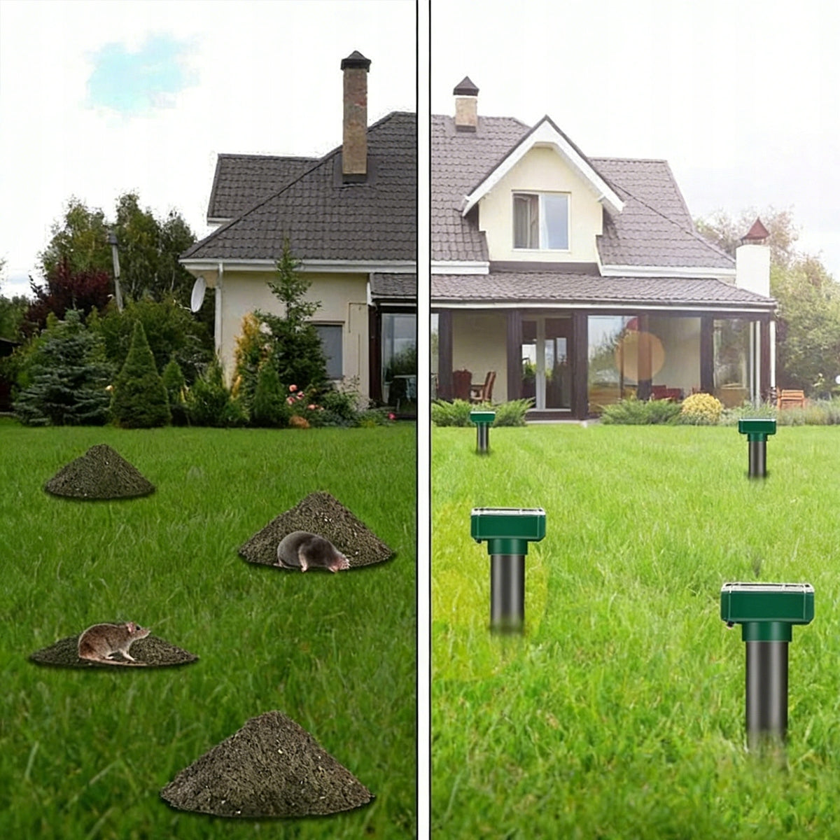 Solar rodent repellent 4 PCS for VOLES MOLES Strong and effective EAN (GTIN) 4069504678692