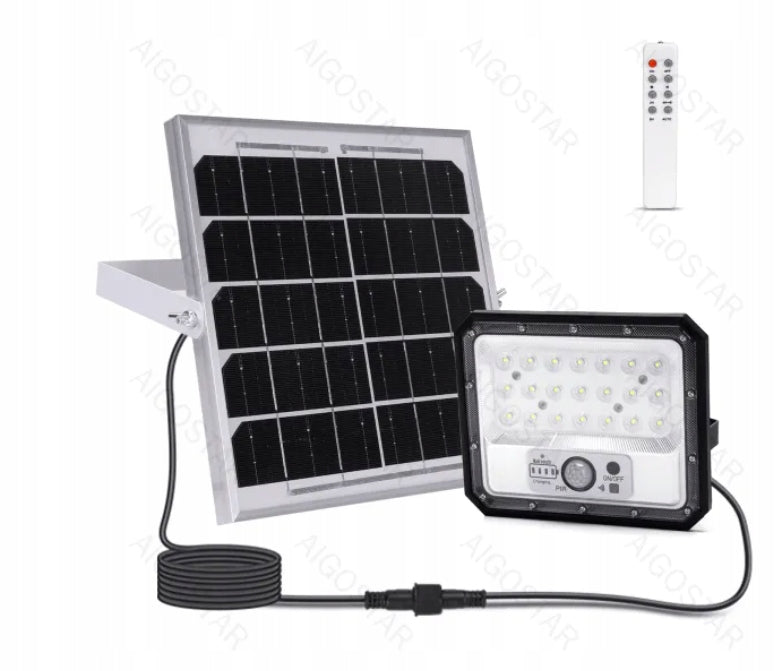 Solar spotlight with motion sensor 80W 6500K IP65