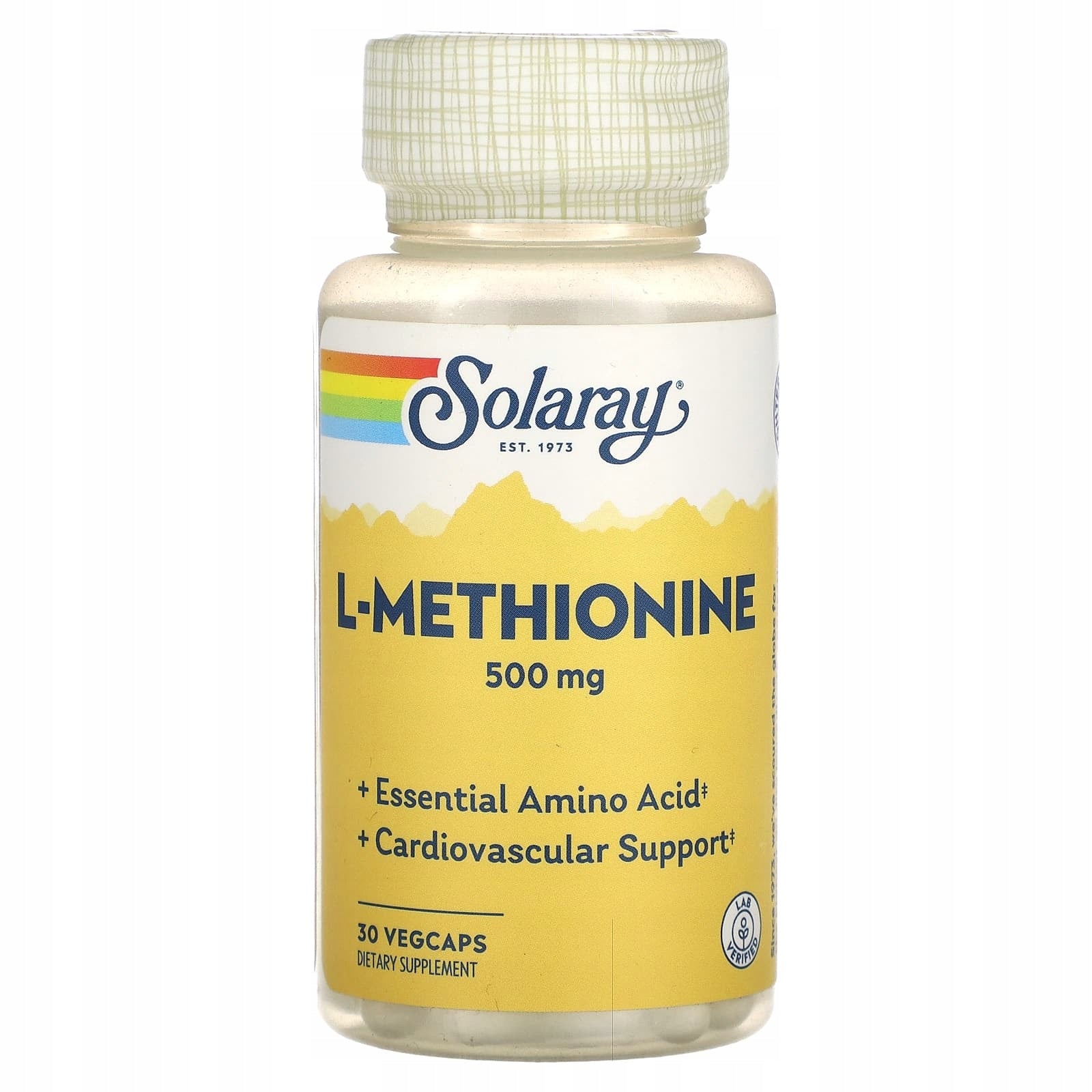 Solaray, L-methionine, 500 mg, 30 vegetable capsules