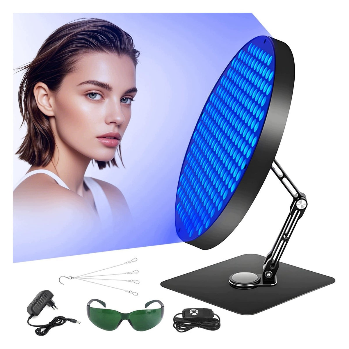 Solarium for face - with blue light and timer - 50W LED