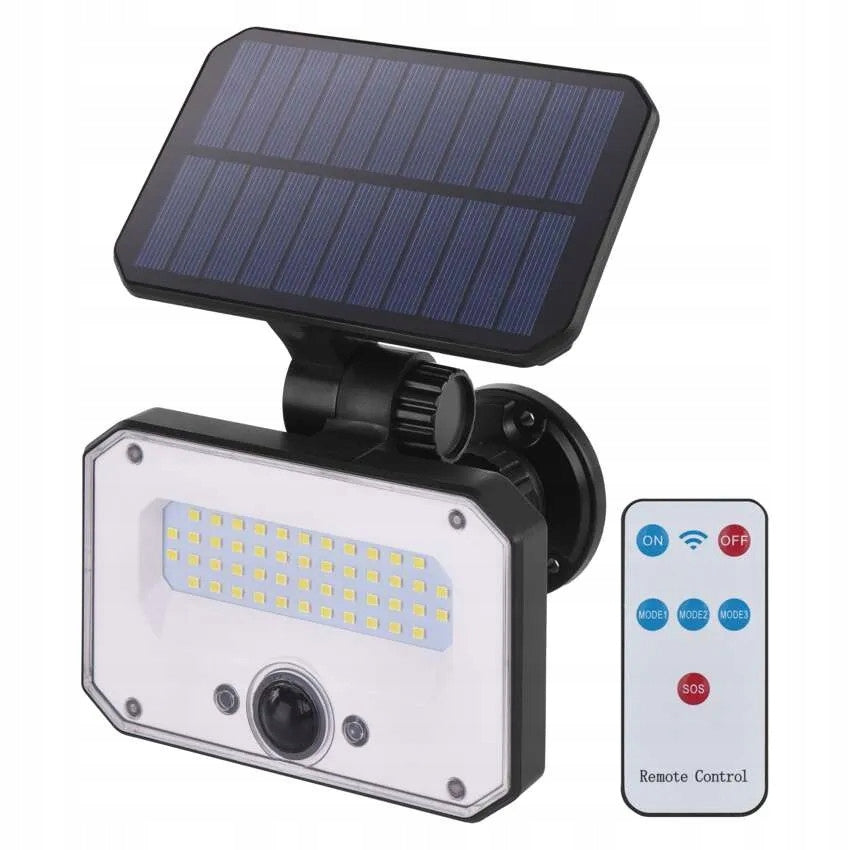 Solární LED reflektor SPILO s pohybovým čidlem, černý, teplá bílá Brand Emos