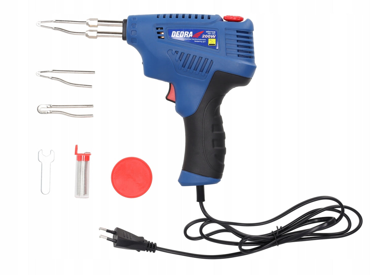 Soldering Iron 200W Adjustable 70-500°C Tin Paste Suitcase DEDRA Packaging status original