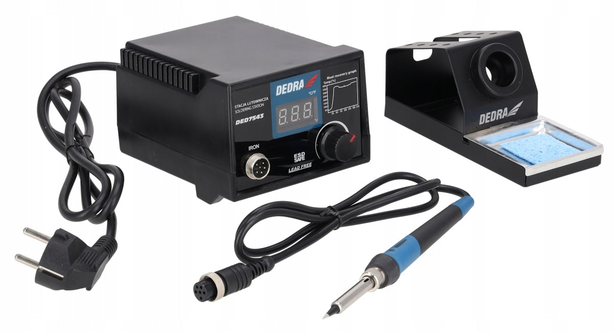 Soldering Station DEDRA flask 80W ESD 200-480°C LCD 900M for electronics Packaging status original
