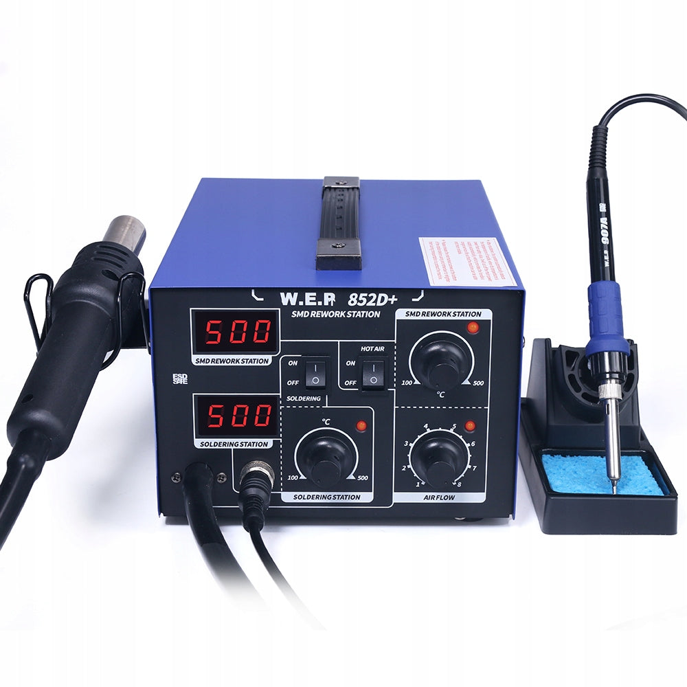 Soldering station WELDER 2in1 HOTAIR WEP 852D+ 700W hot air Power supply mains