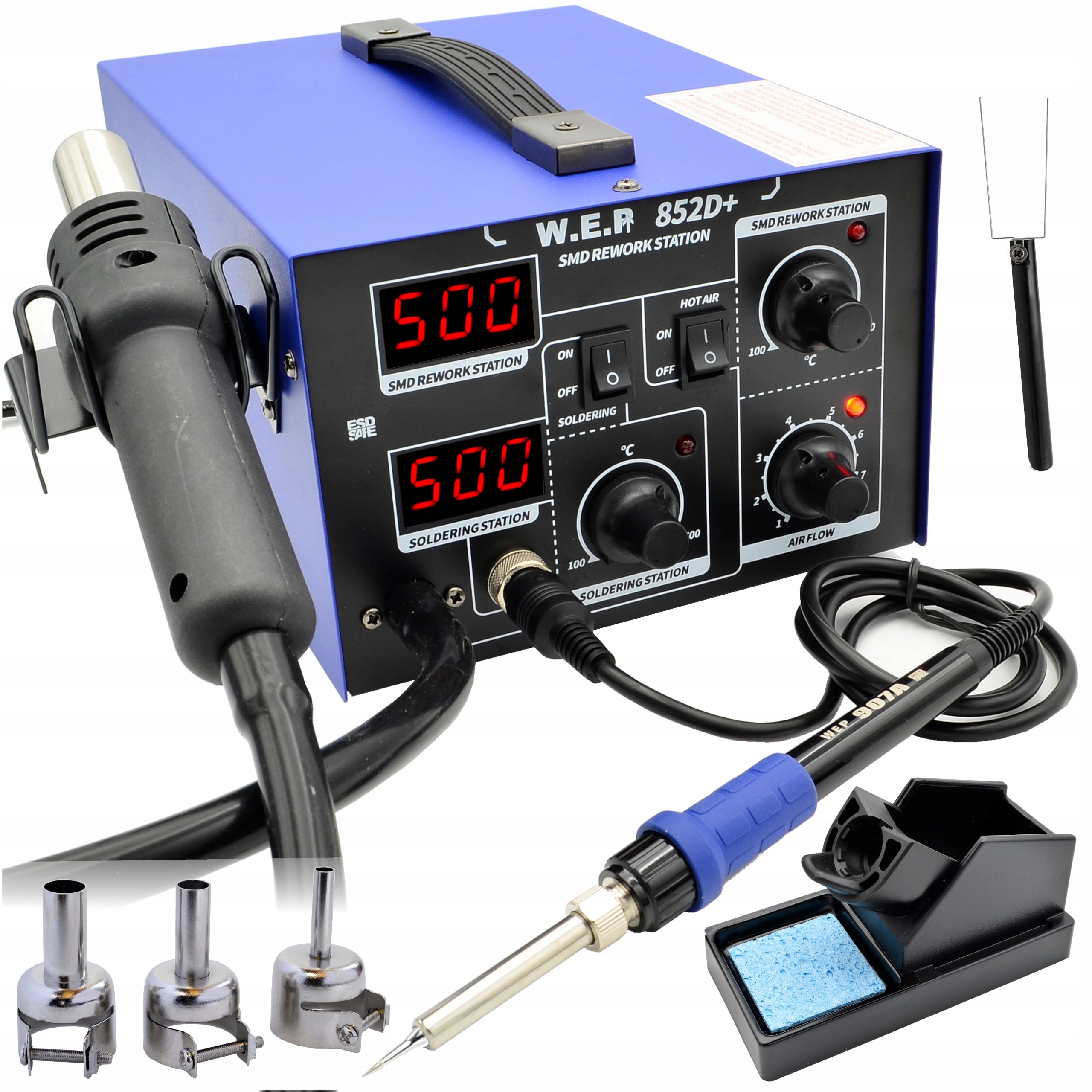 Soldering station WELDER 2in1 HOTAIR WEP 852D+ 700W hot air