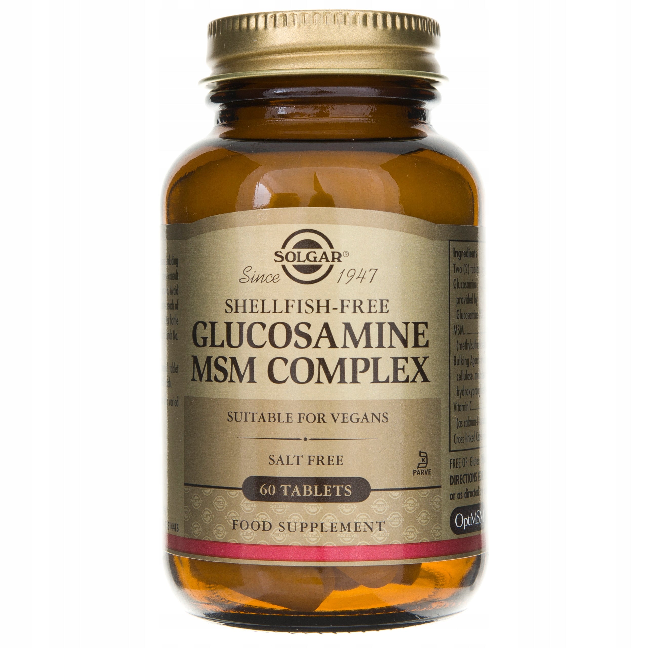 Solgar Glucosamine and MSM Complex with Vitamin C Joints and Bones 60 tablets