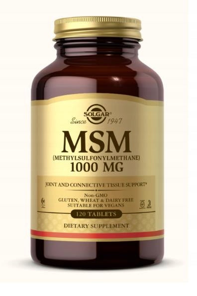 Solgar MSM 1000mg 120 tablets JOINTS, SKIN