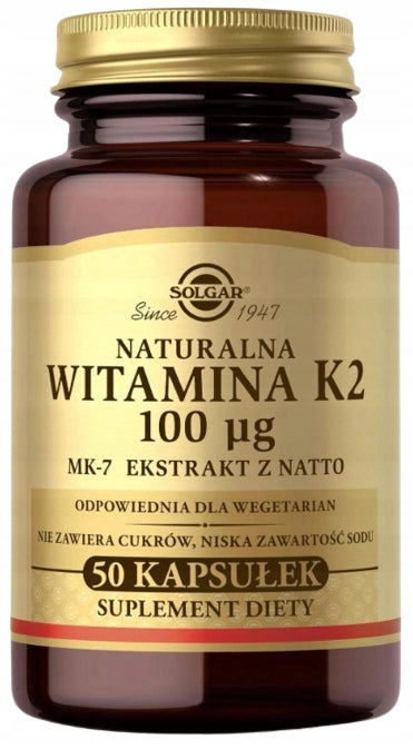 Solgar Vitamin K2 MK-7 with natto 50 kaps Osteoporosis