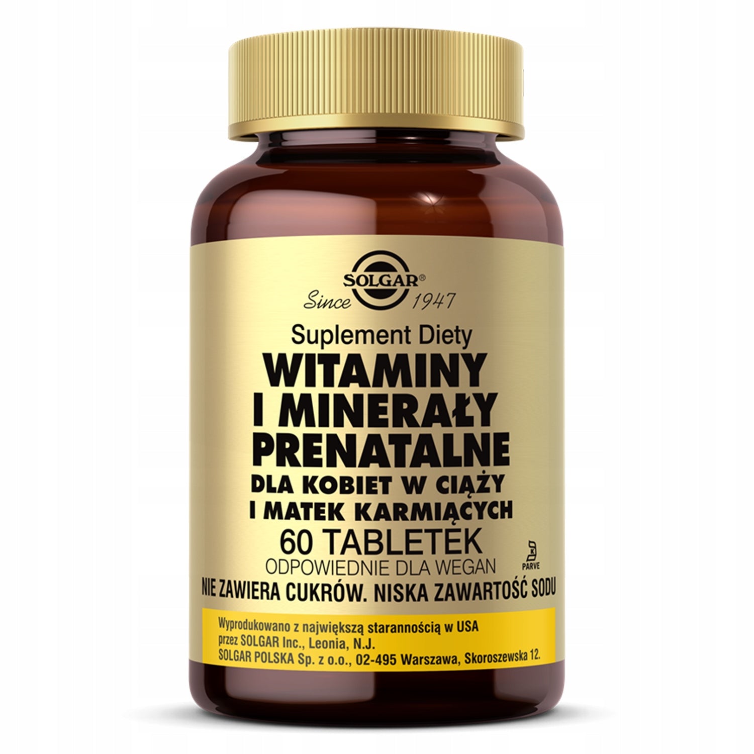Solgar Vitamins and Prenatal Minerals, 60 tablets