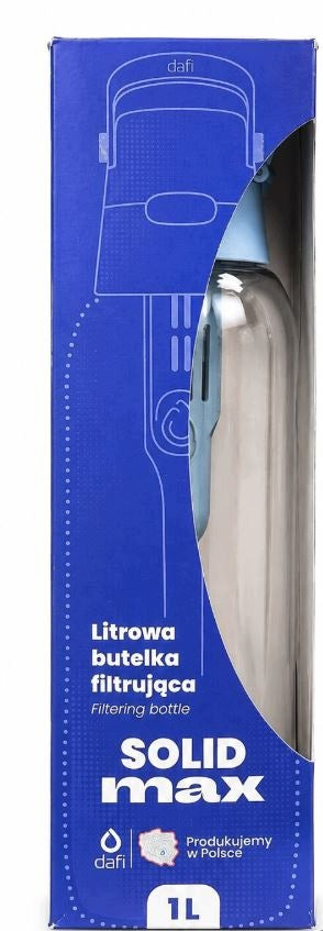 Solid MAX Filter Bottle 1 Liter 1000 ml Blue