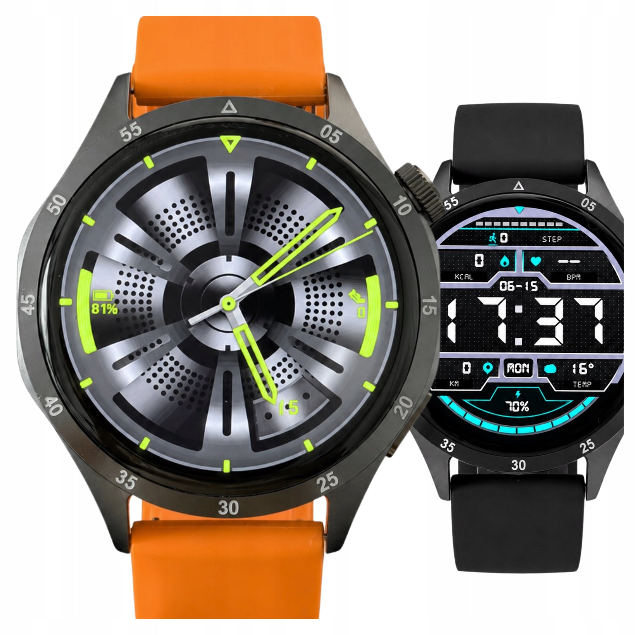 Solid Men's Smartwatch Black PL Waterproof PULS SMS Conversations
