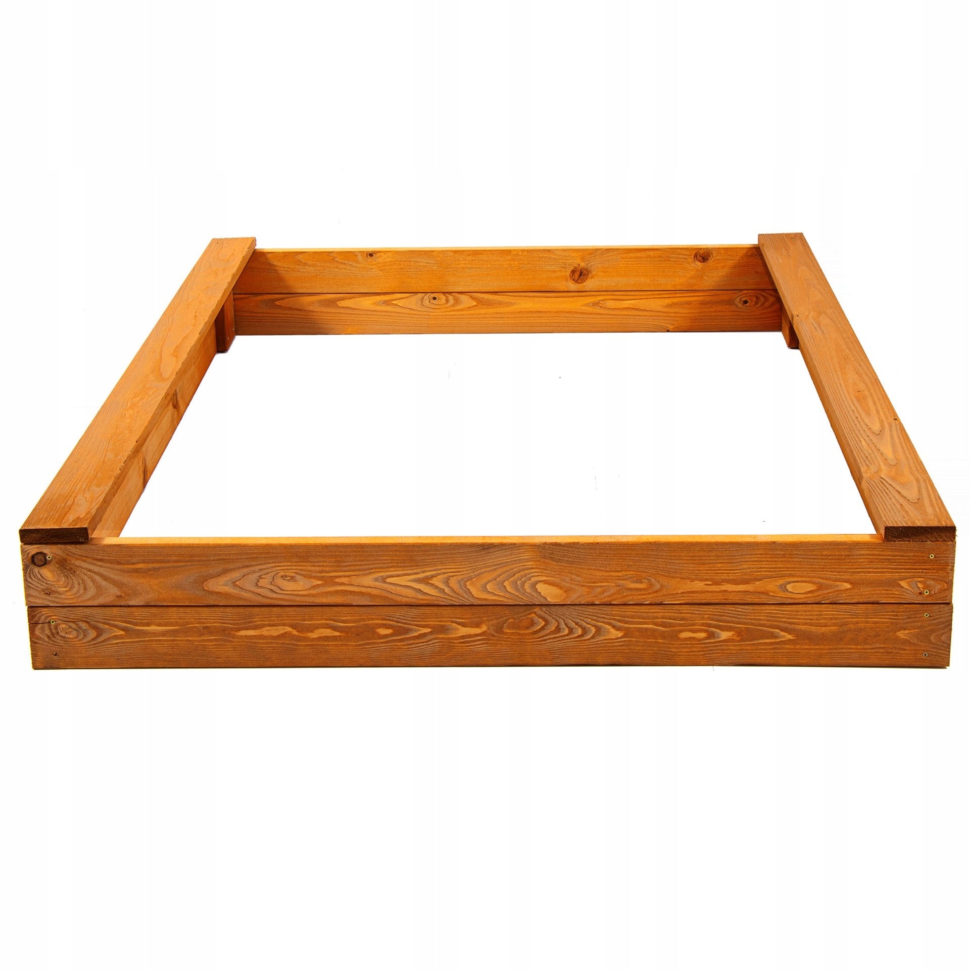 Solid WOODEN Sandbox IMPREGNATED OPEN 120x120 Cm PREMIUM Brand Springos