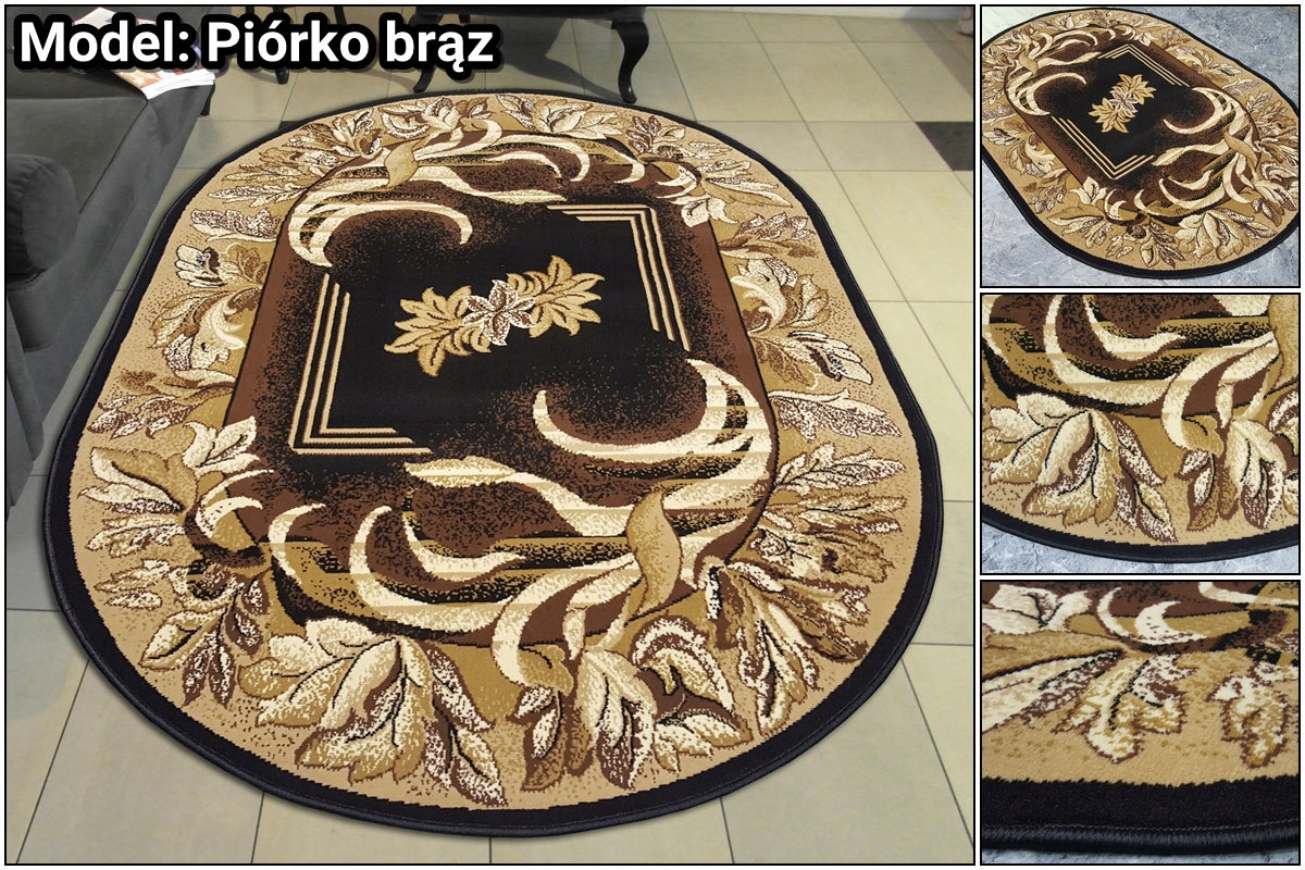Solid Woven Carpet with Hair Oval BCF Alfa 150x210 OVAL Carpets Product width 150 cm