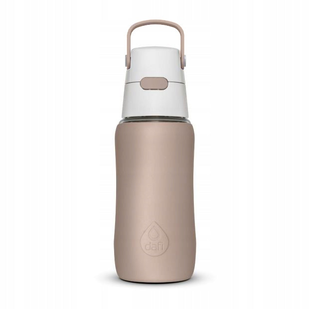 Solid filter bottle with water filter Dafi 0,5 L cappuccino brown silicone