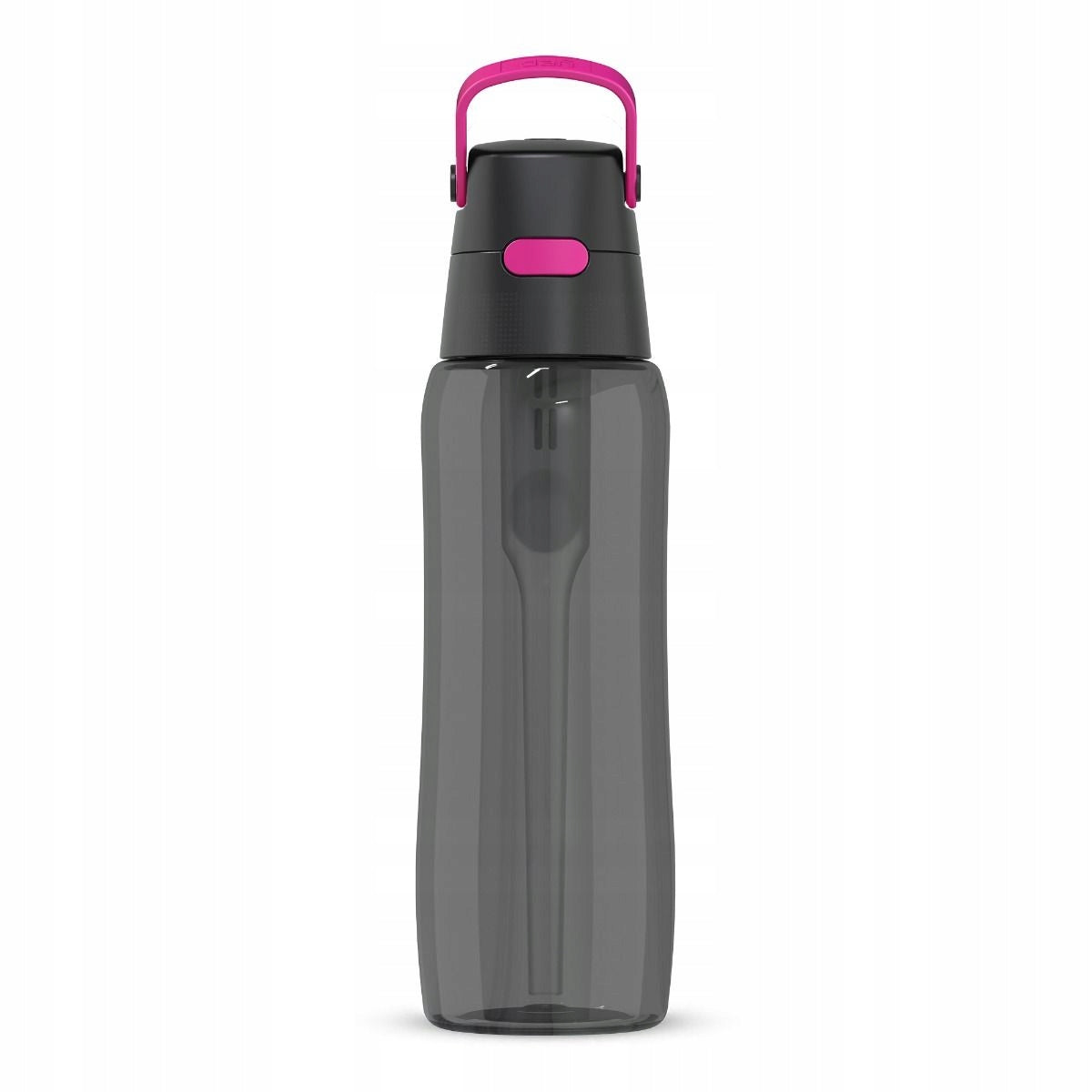 Solid filter bottle with water filter Dafi 0,7 L black flamingo pink