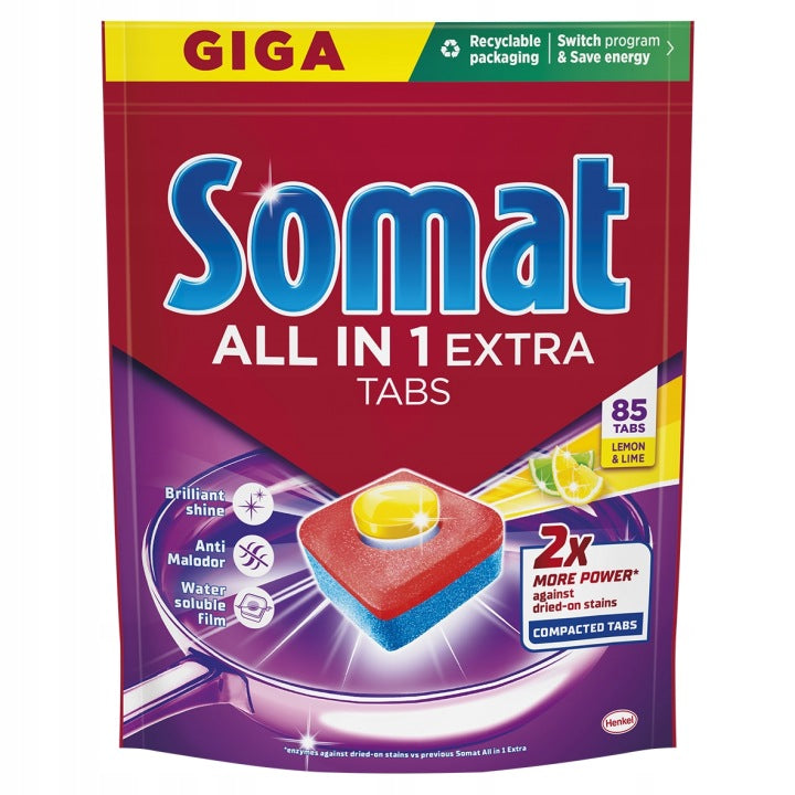 Somat All In 1 Extra Dishwasher Tablets 1411g (85 Pieces)