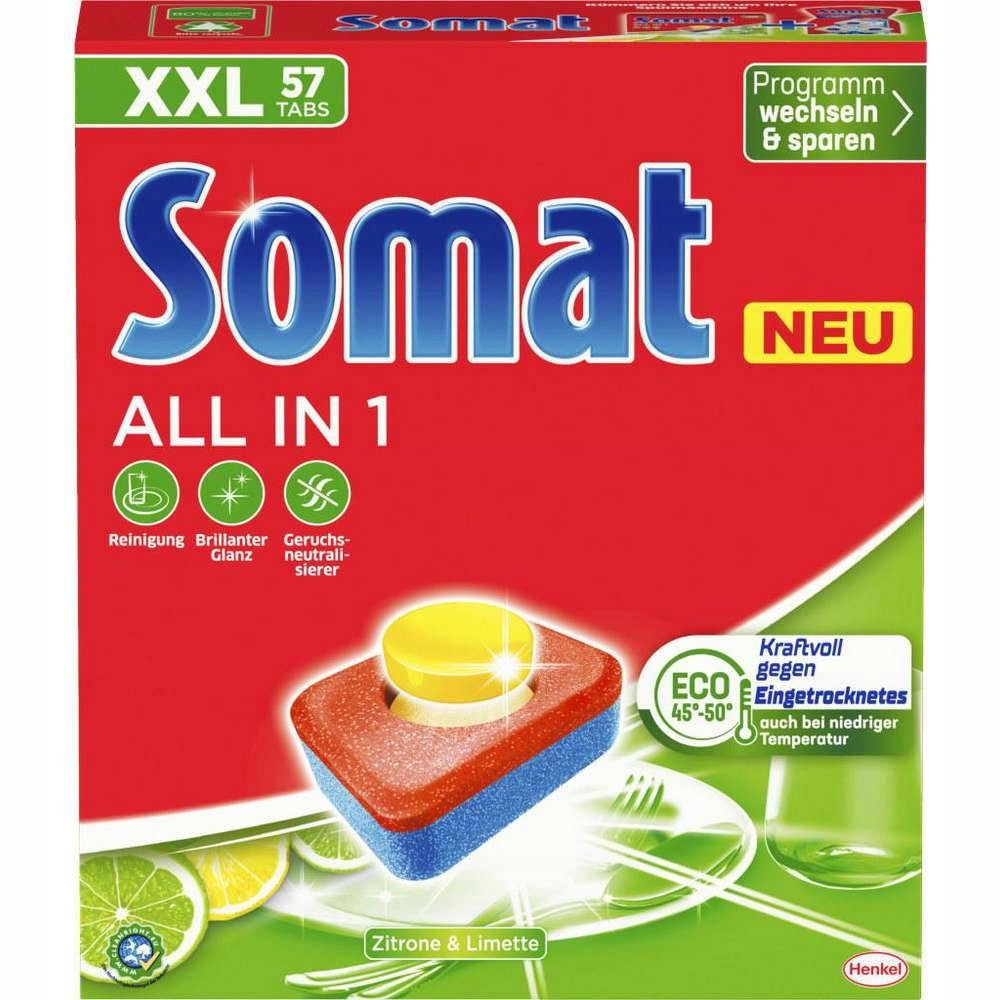 Somat All in 1 Lemon & Lime 57 pcs from Germany