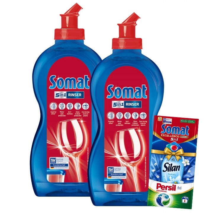 Somat Rinser for Dishwashers 500ml x2 + Freebie