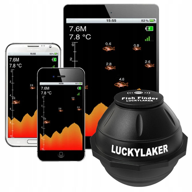 Sonar WiFi Wędkarska Echosonda Detektor Wykrywacz Ryb LUCKYLAKER FF916 Packaging status original