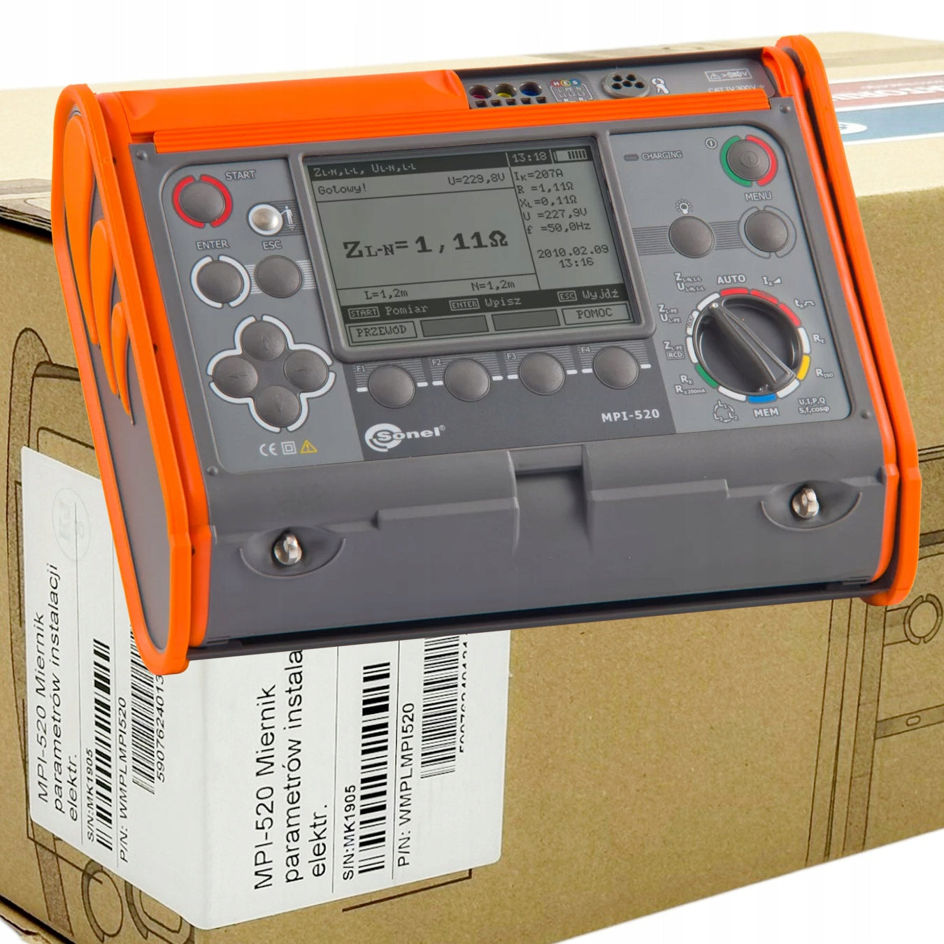 Sonel MPI-520 multifunction meter with WMPLMPI520 calibration certificate