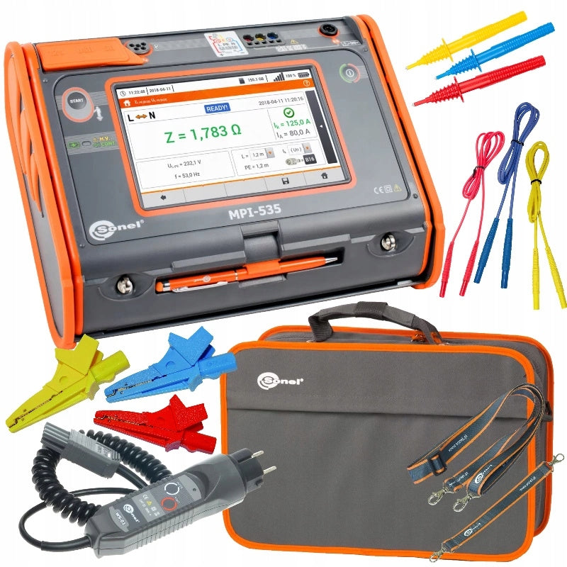 Sonel MPI-535 Electrical Installation Parameter Meter + Accessories