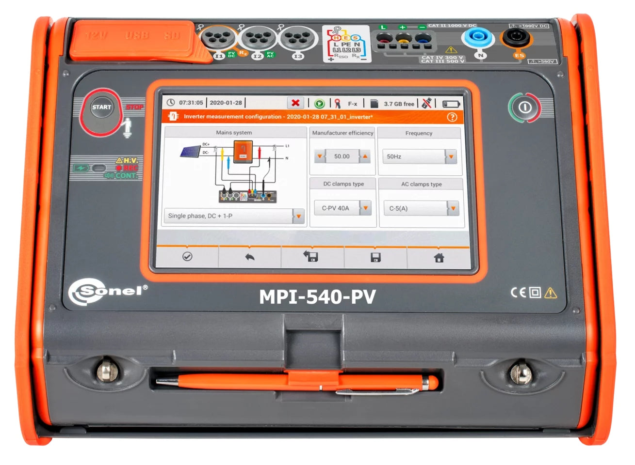 Sonel MPI-540-PV Start multifunction meter with equipment and certificate Manufacturer code WMPLMPI540PVS