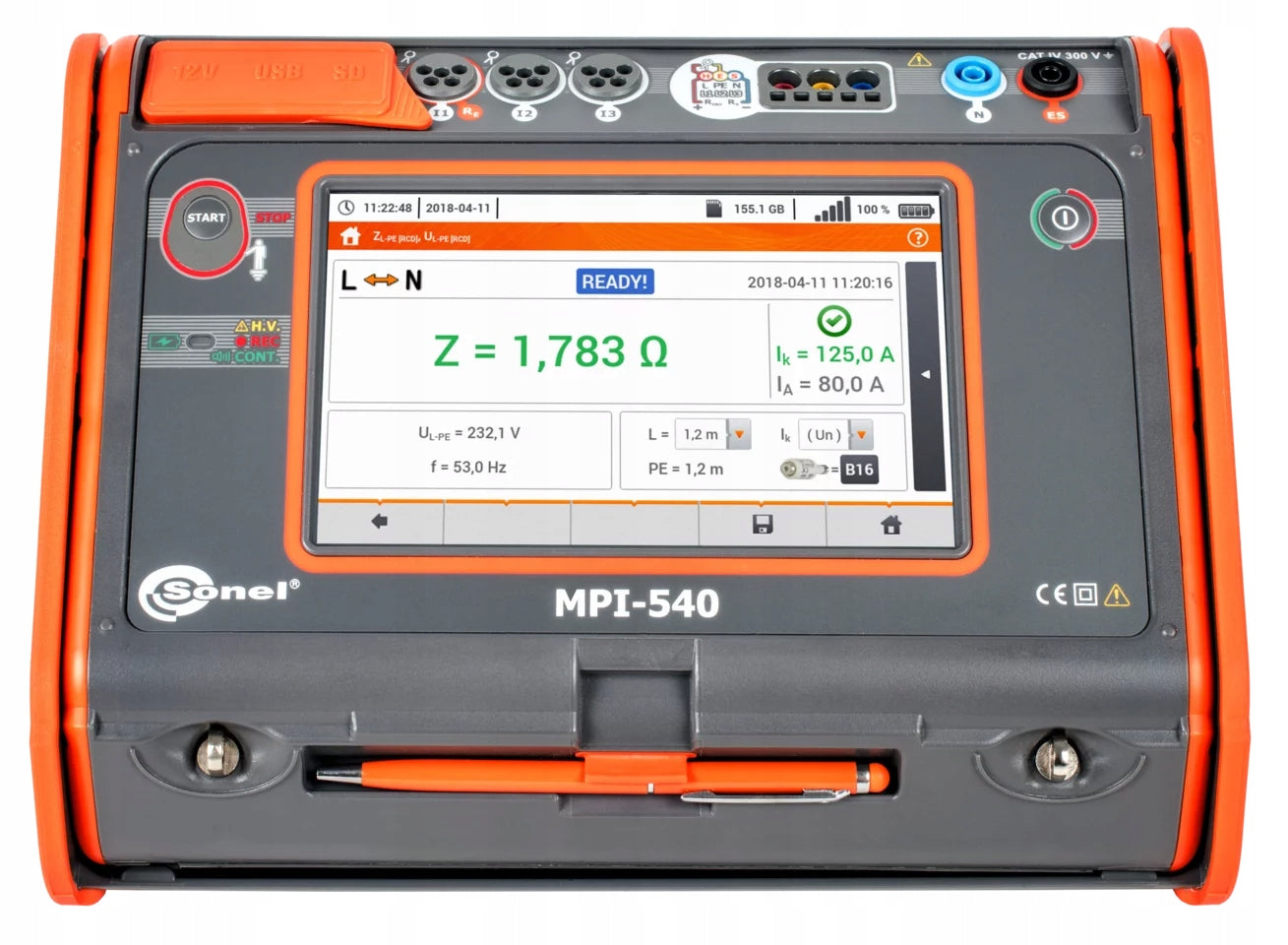 Sonel MPI-540 START multifunction meter WMPLMPI540S without F-3A clamps