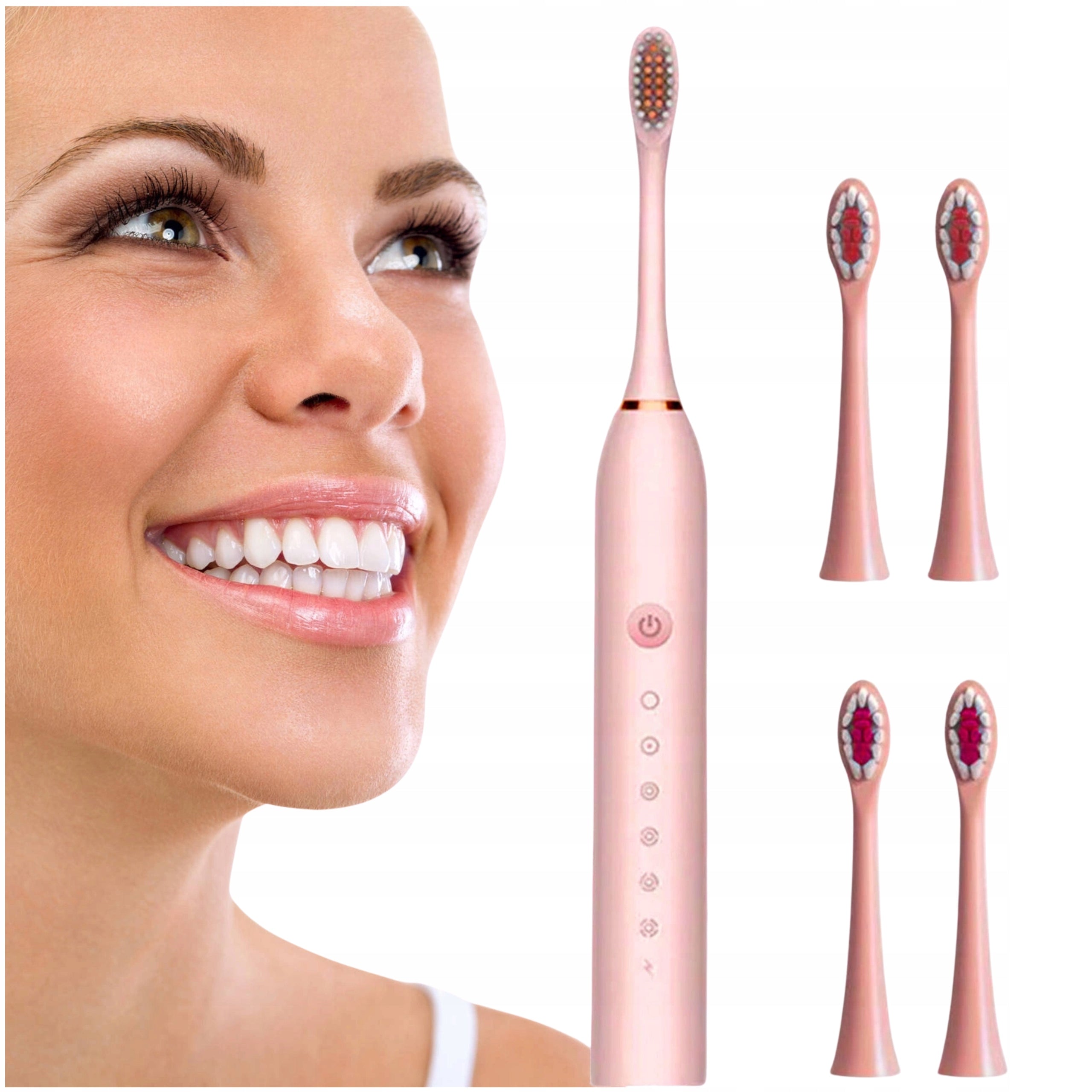 Sonic Electric Toothbrush 4 Tips 6 USB Operating Modes