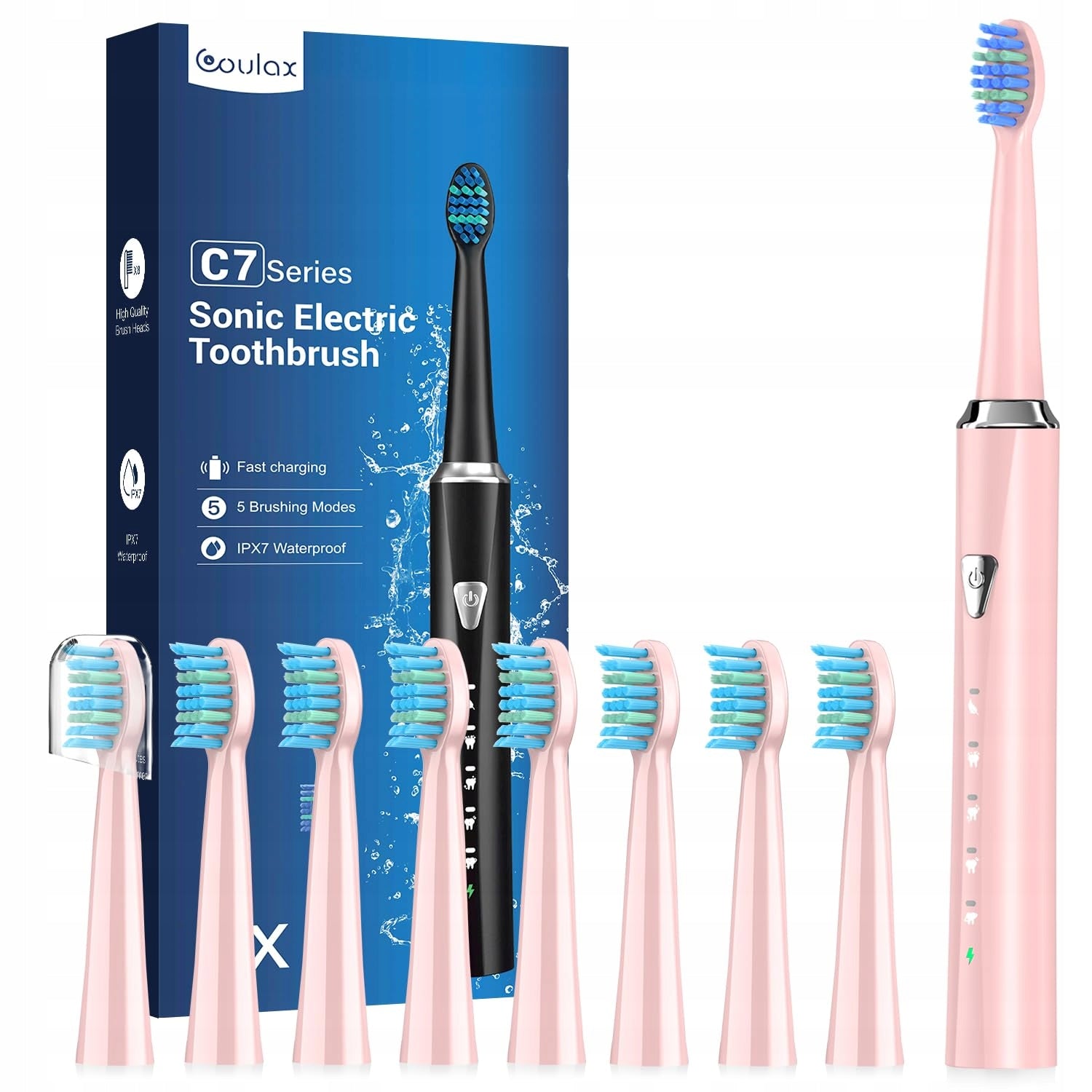 Sonic Electric Toothbrush 8 Brushes
