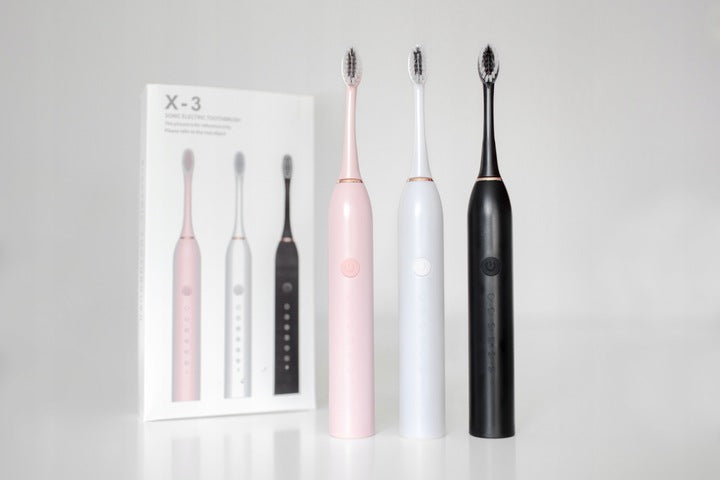 Sonic Toothbrush 4 Tips 6 Modes Timer Waterproof Pink Kind toothbrush