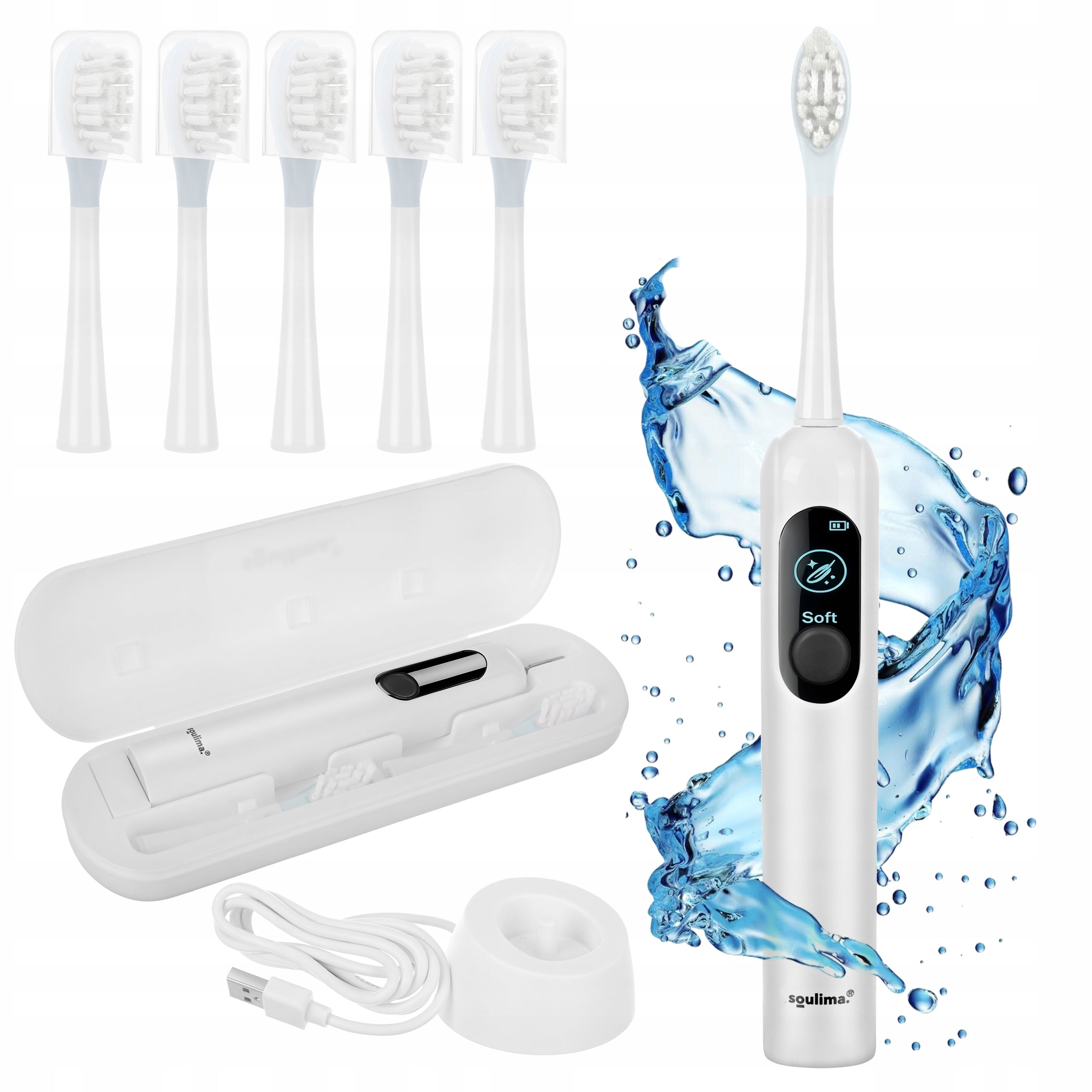 Sonic Toothbrush Electric Induction 6 Tips 90 thousand r/min