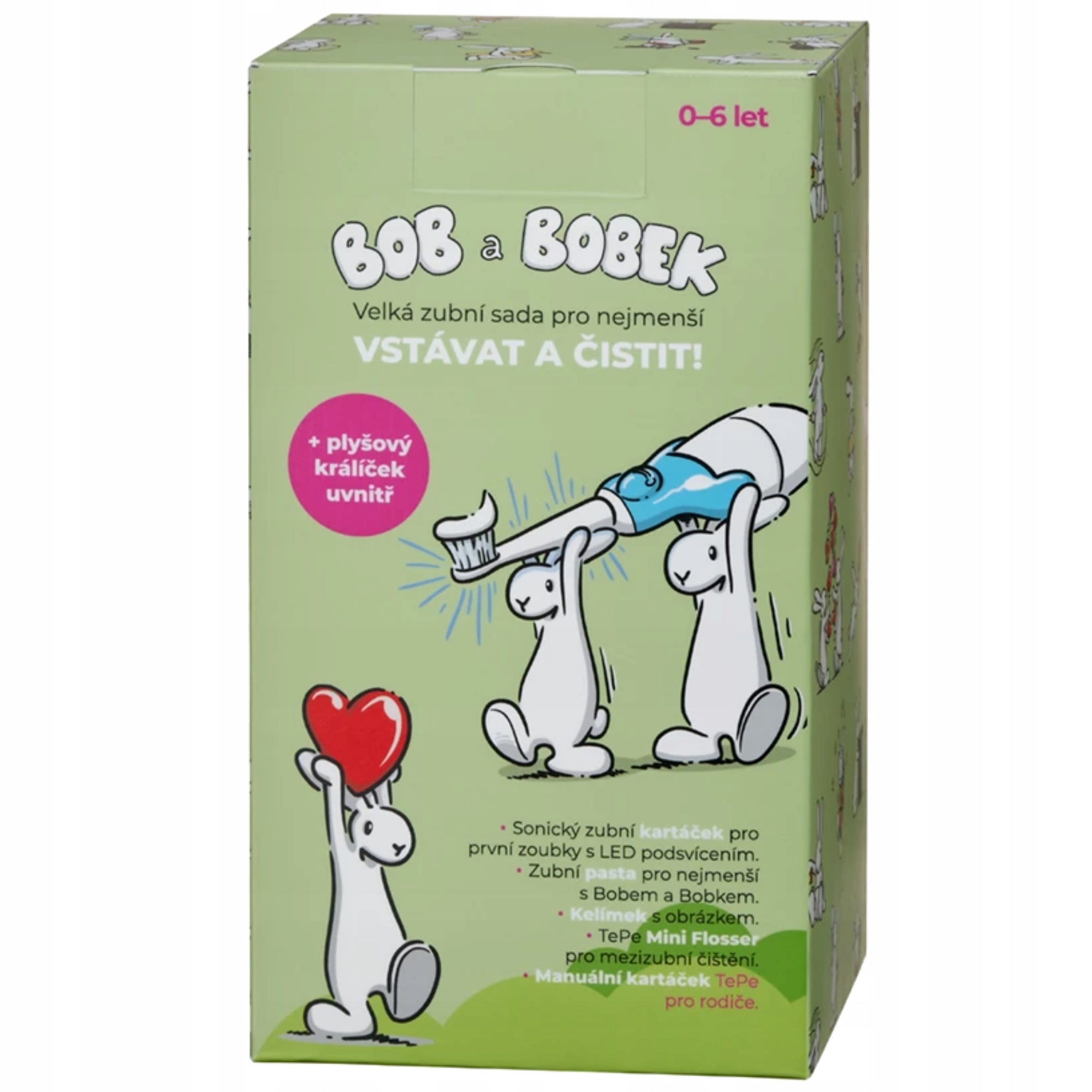 Sonic Toothbrush Pasta Mug Large Set For Children Bob and Bobek 0-6 Years Packaging status original
