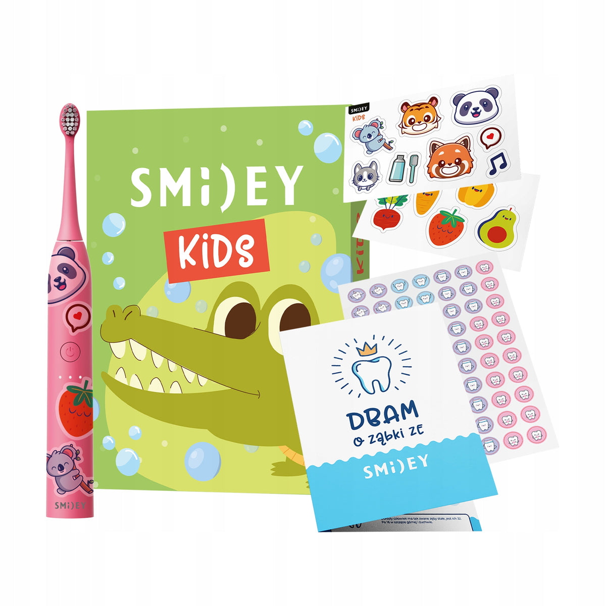 Sonic Toothbrush for Children 3+ Smiley Kids + Stickers + Washing Calendar